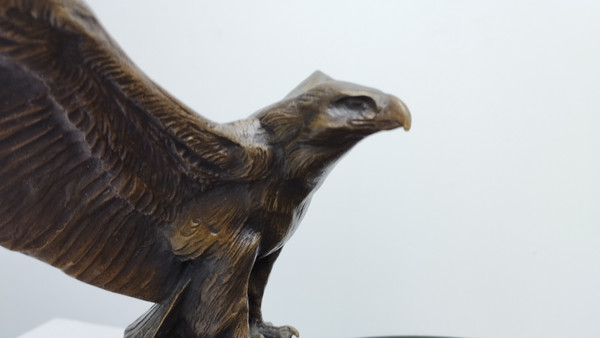 Coupe vide poche marbre et bronze Napoléon III