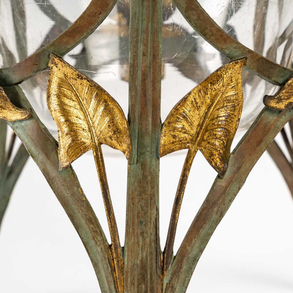 Art Nouveau glass and metal bowl from the Art Nouveau period