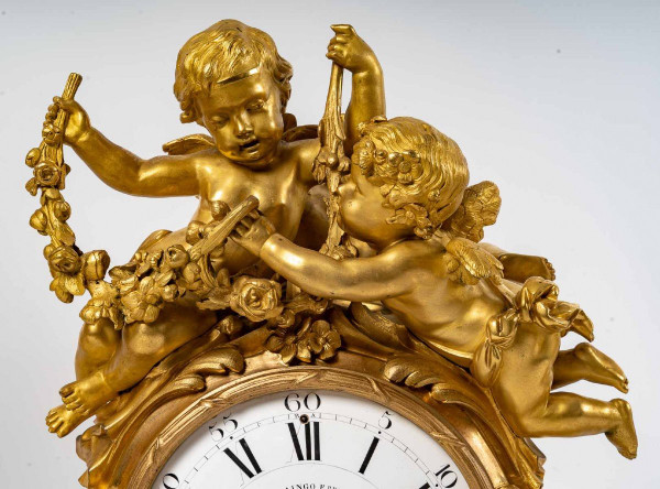 Henri Picard Important Gilded Bronze Mantel Trim Late 19th Century