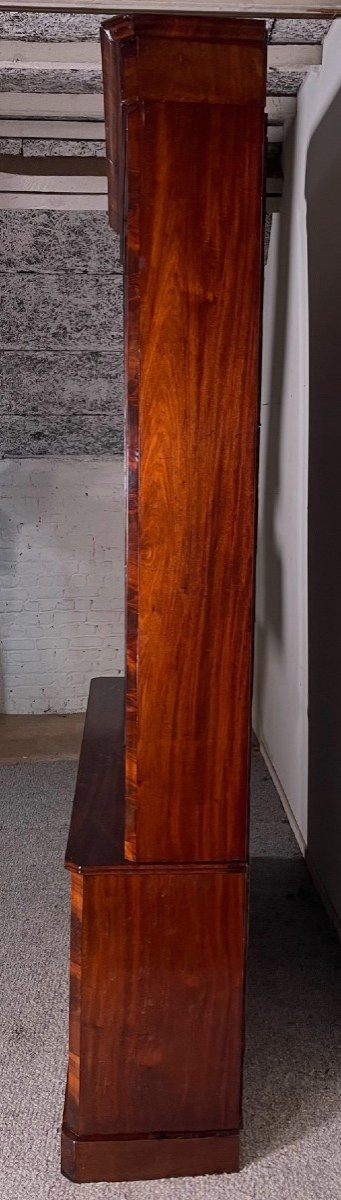 Large Open Mahogany Bookcase From the 19th Century