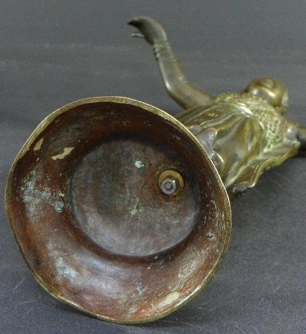 Thailand, Early 20th Century, Traditional Bronze Dancer Statue.