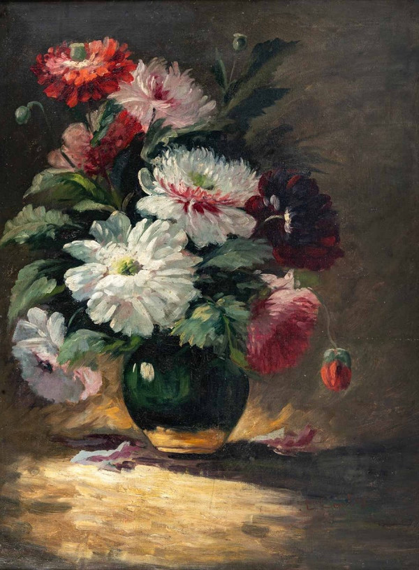 Opera francese Composizione floreale Fine XIX secolo