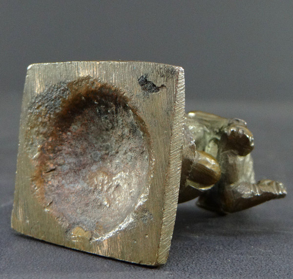 Inde, XIXème Siècle, Ancienne Petite Statue De Ganesh En Bronze.