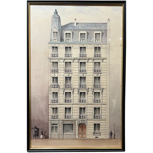 Französische Schule um 1880 – Haussmann-Fassade