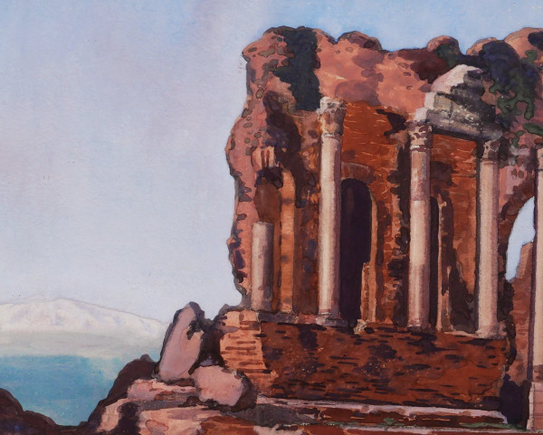 Marius AVY, Ruinen des römischen Theaters in Taormina auf Sizilien