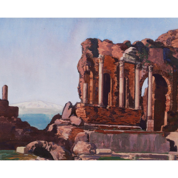 Marius AVY, Ruinen des römischen Theaters in Taormina auf Sizilien
