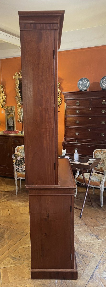 Bibliothèque Anglaise Du 19° Siècle En Acajou