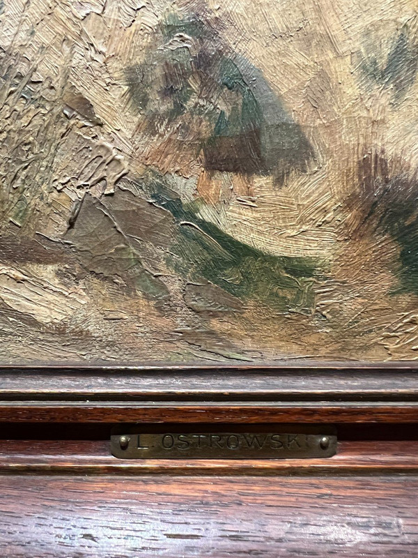 Léon Ostrowski (1858-1889) - Studio del paesaggio impressionista, 1880 circa