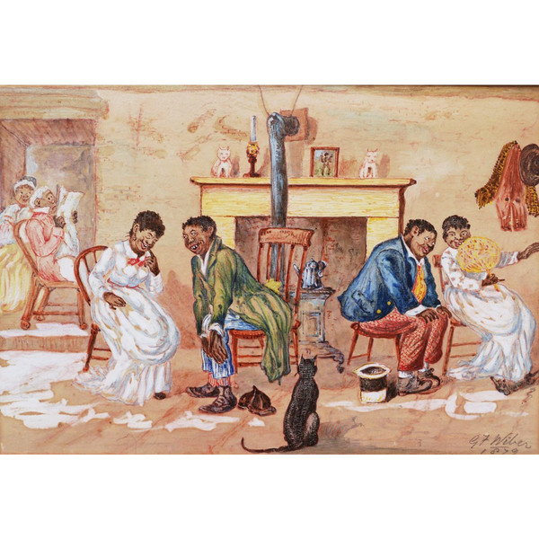 G. J. WIBER, Noirs américains dans un intérieur
