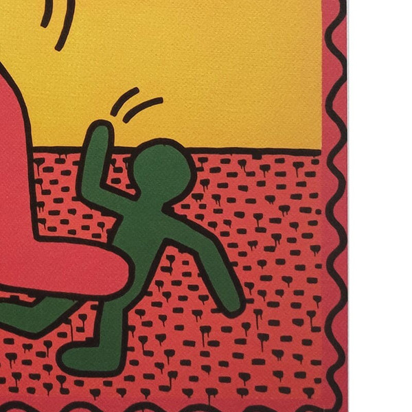 1990 Wunderschöne Originallithografie von Keith Haring in limitierter Auflage