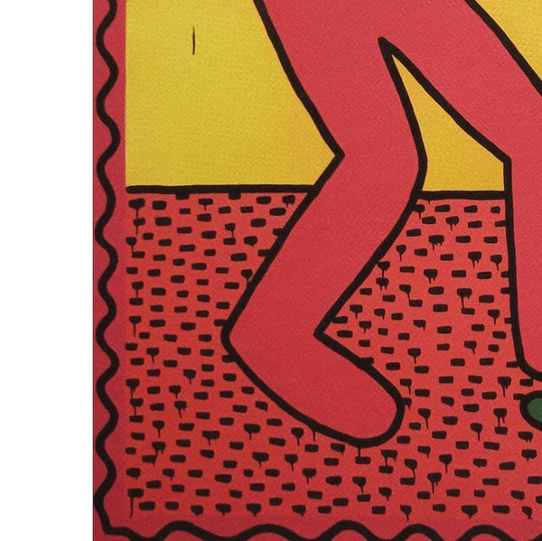 1990 Wunderschöne Originallithografie von Keith Haring in limitierter Auflage