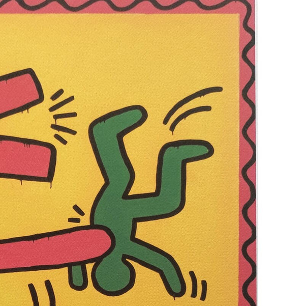 1990 Wunderschöne Originallithografie von Keith Haring in limitierter Auflage
