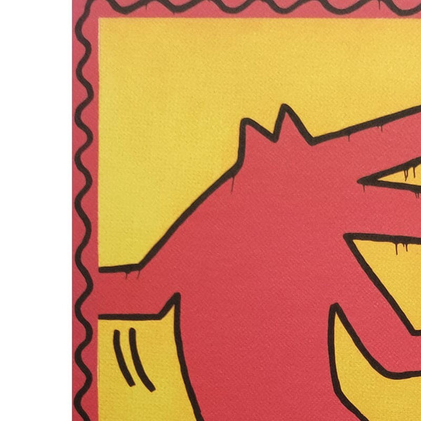 1990 Wunderschöne Originallithografie von Keith Haring in limitierter Auflage