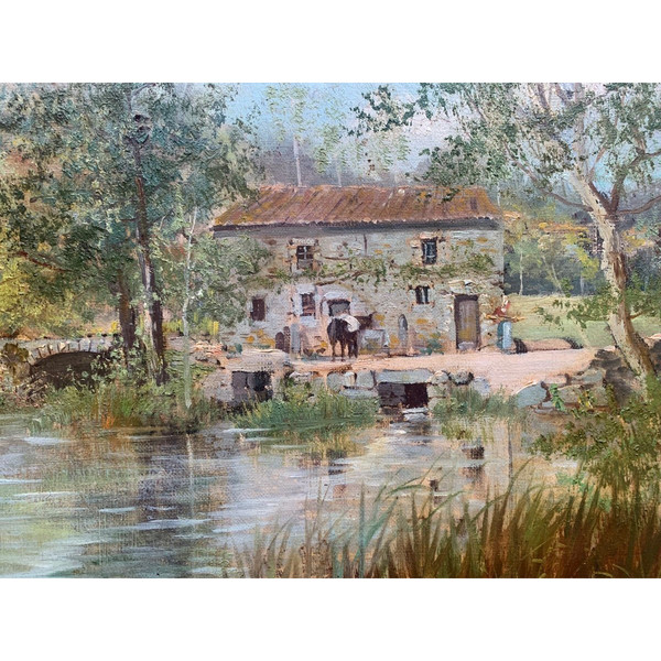 French School Oil On Canvas Landscape