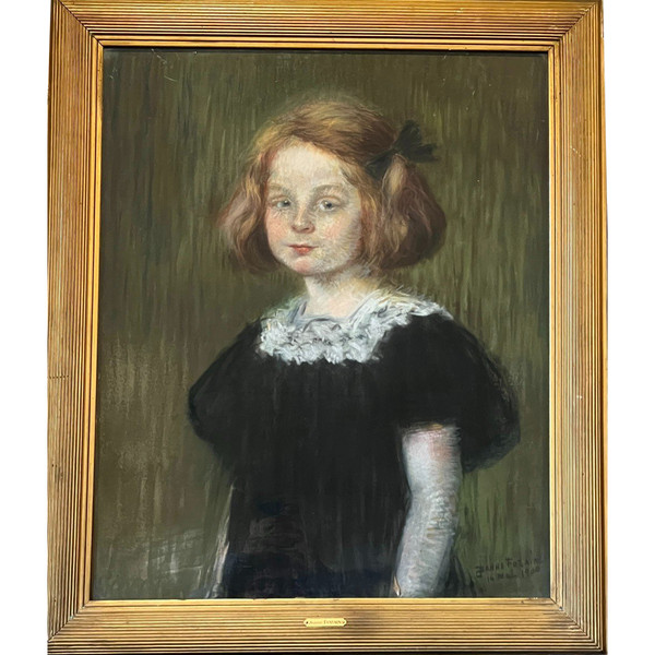 Jeanne Forain (1865-1954) - Porträt eines kleinen Mädchens, 1900