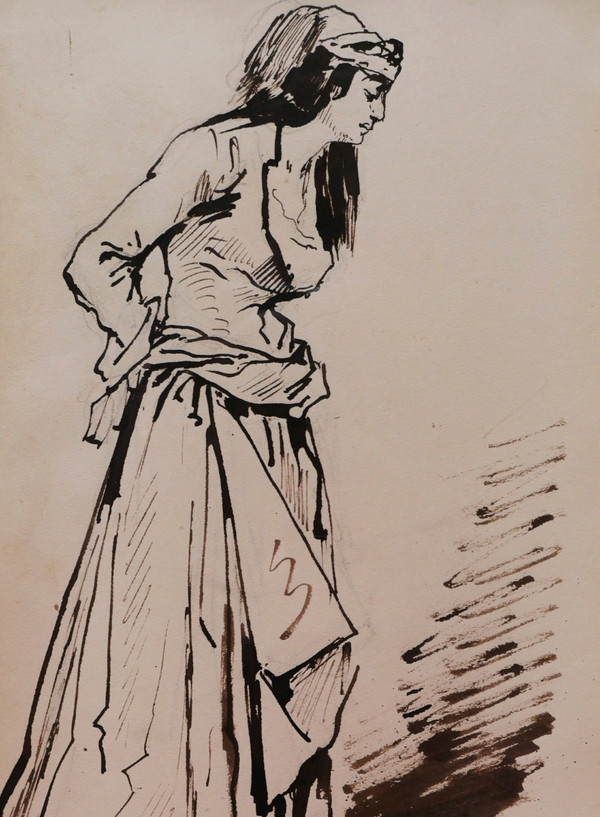 Pierre François Eugène GIRAUD, Projets de costumes pour le théâtre