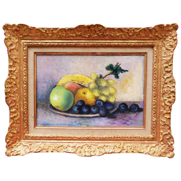 Jean Adrien MERCIER, Stillleben mit Obstteller