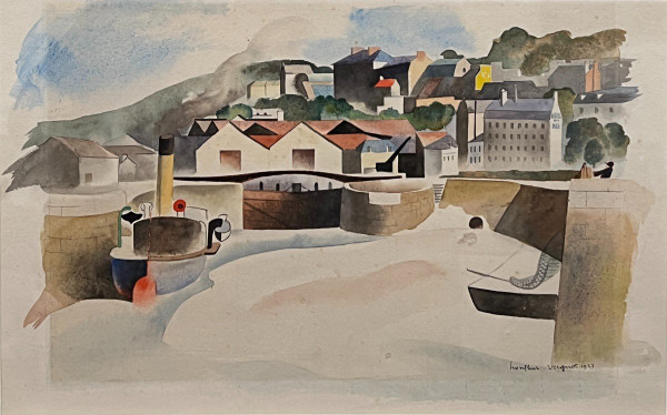 Roger Camille Vergnot (1894-1984) - Honfleur - Paysage Cubiste, 1927