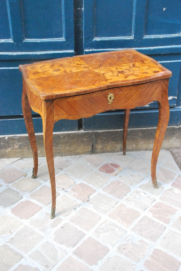 Table De Salon  En Marqueterie époque Louis XV