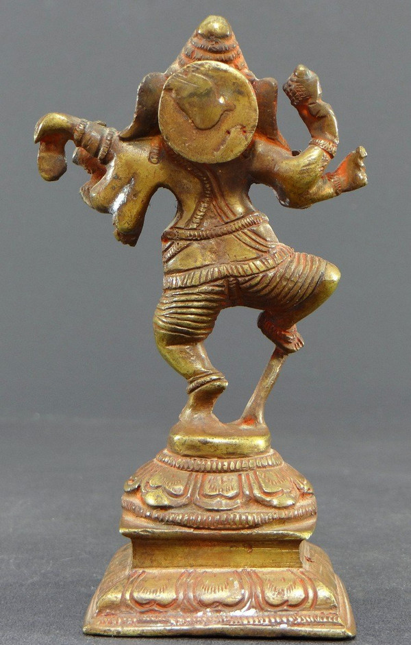 India, First Third Of The 20th Century, Bronze Ganesh Statuette.