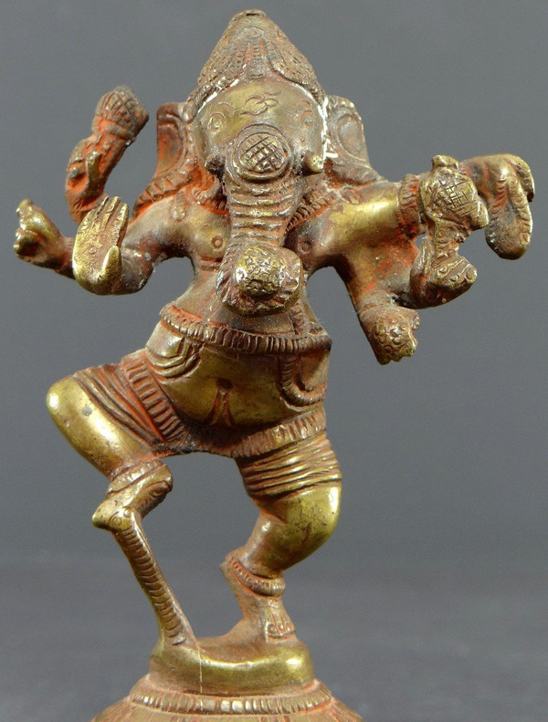 India, First Third Of The 20th Century, Bronze Ganesh Statuette.