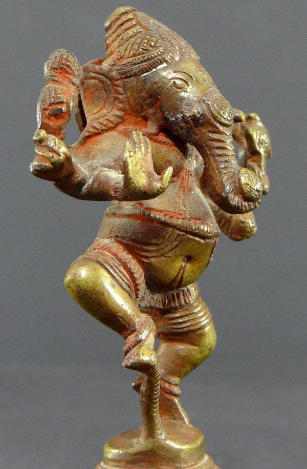 India, First Third Of The 20th Century, Bronze Ganesh Statuette.