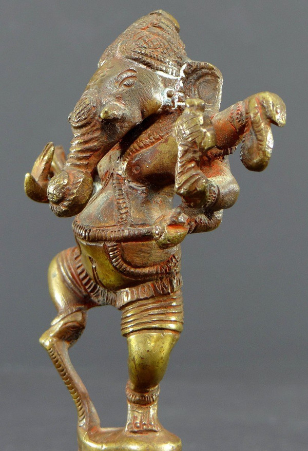India, First Third Of The 20th Century, Bronze Ganesh Statuette.