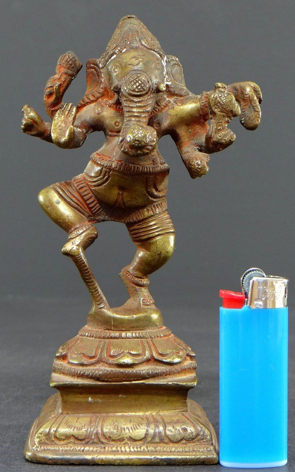 India, First Third Of The 20th Century, Bronze Ganesh Statuette.