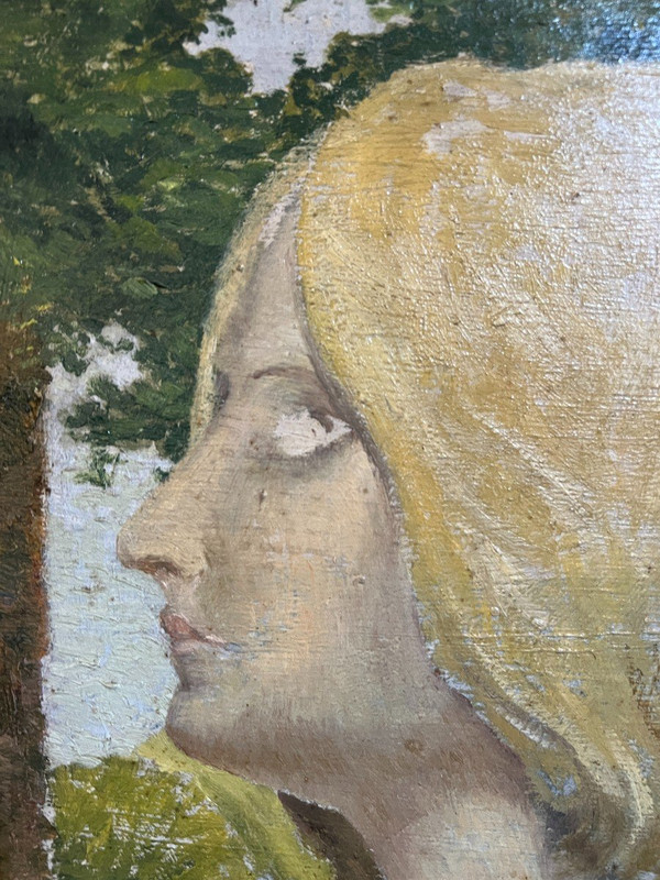 Maurice Alet (1874–1967) – Frau, symbolistisches Profil, 1900