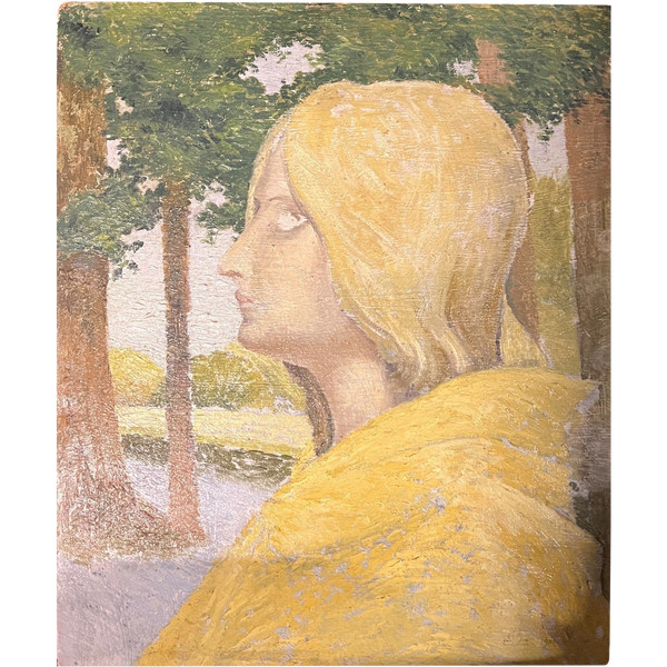 Maurice Alet (1874–1967) – Frau, symbolistisches Profil, 1900