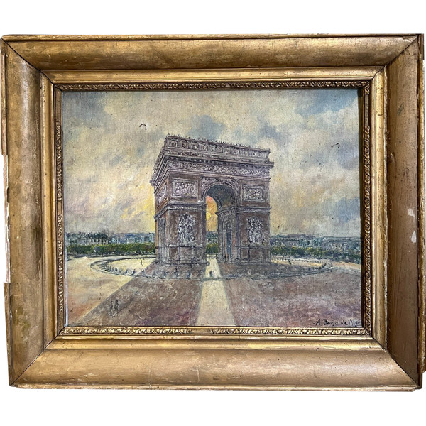 Antonio Borja De Mozota (1870-1965) - Paris, Place De l'Etoile, Arc De Triomphe, Circa 1910