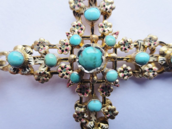 Croix en vermeil, XIXe siècle.