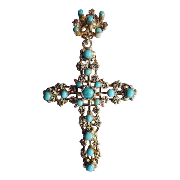 Croix en vermeil, XIXe siècle.