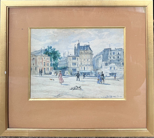Emile De Specht (né En 1843) - Place Pigalle, La Nouvelle Athènes Et Le Café Du Rat Mort, 1879