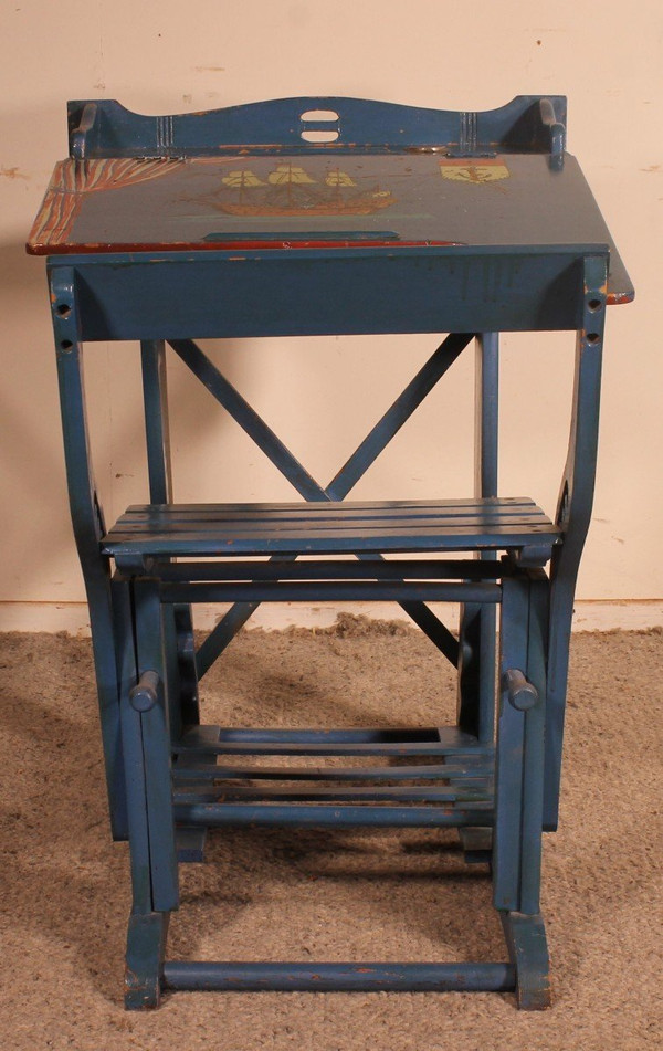 Polychrome school desk