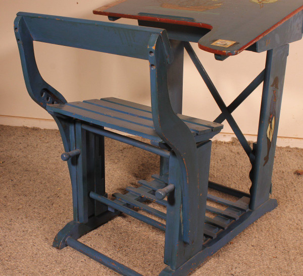 Polychrome school desk