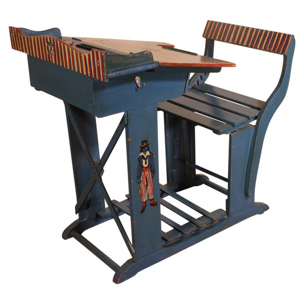 Polychrome school desk