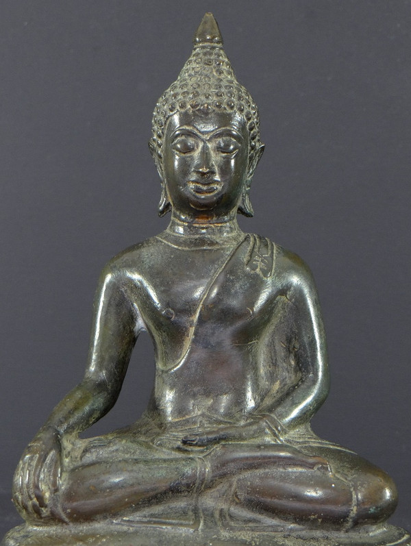 Thaïlande, Premier Tiers Du XXème Siècle, Statue De Bouddha En Bronze.