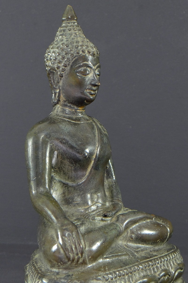 Thaïlande, Premier Tiers Du XXème Siècle, Statue De Bouddha En Bronze.