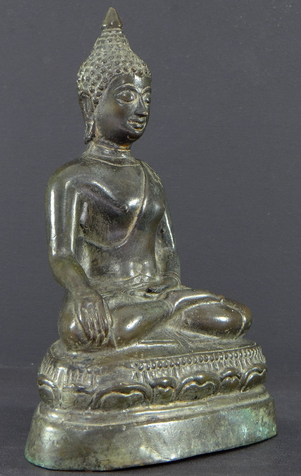 Thaïlande, Premier Tiers Du XXème Siècle, Statue De Bouddha En Bronze.