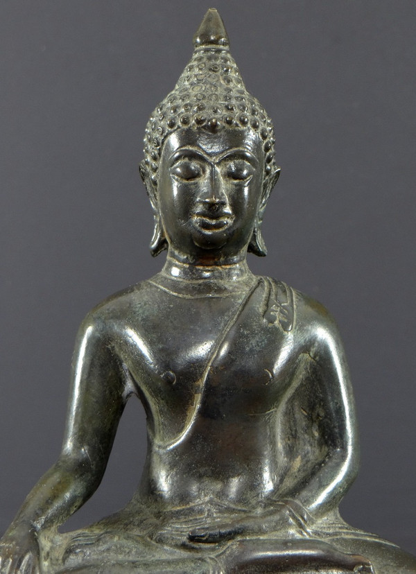 Thaïlande, Premier Tiers Du XXème Siècle, Statue De Bouddha En Bronze.