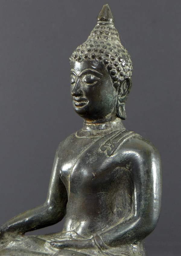 Thaïlande, Premier Tiers Du XXème Siècle, Statue De Bouddha En Bronze.