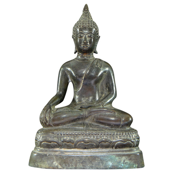 Thaïlande, Premier Tiers Du XXème Siècle, Statue De Bouddha En Bronze.