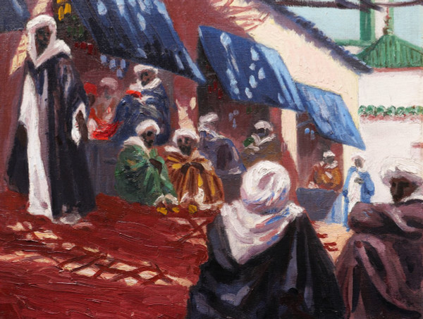 Maurice GUIRAUD-RIVIÈRE, Souk Scene in Fez, Morocco