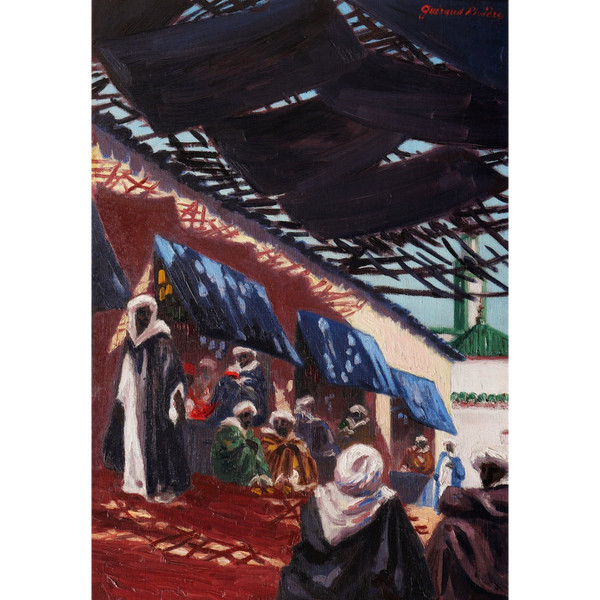 Maurice GUIRAUD-RIVIÈRE, Souk Scene in Fez, Morocco