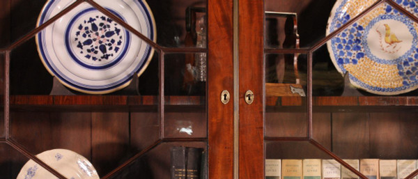 Libreria Hepplewhite in mogano, 1775 circa