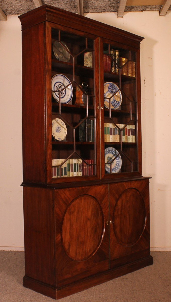 Libreria Hepplewhite in mogano, 1775 circa