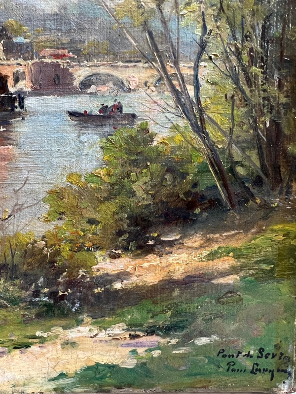 Paul Langlois (1858-1906) - The Sèvres Bridge, Circa 1890