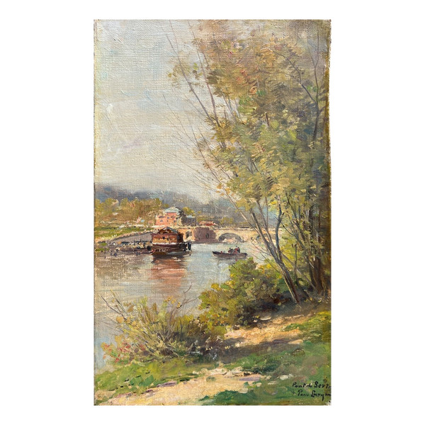 Paul Langlois (1858-1906) - The Sèvres Bridge, Circa 1890