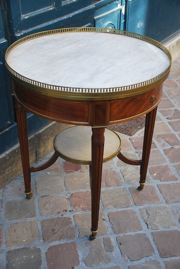 Elégante Table Bouillotte En Acajou époque Louis XVI, XVIIIe siècle